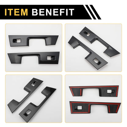 Rear Door Window Switch Panel Cover Trim for Ford F-150 (2021-2024)