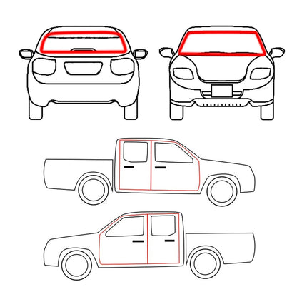 Complete Weatherstrip 6 Pcs for Toyota Hilux 4D 1988-1997
