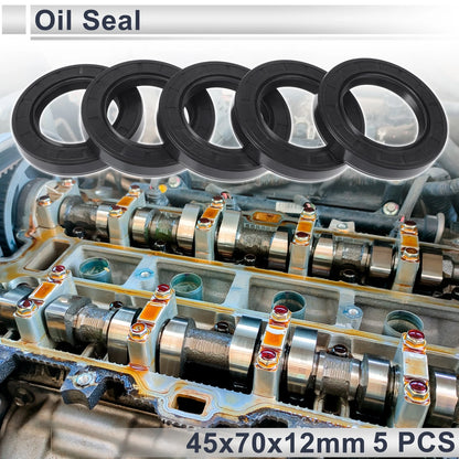 Oil Seal / 45x70x12mm 5 Pcs / Seal Ring NBR Rubber for Universal