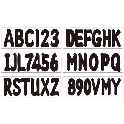 Boat Registration Numbers and Letters Sticker A-Z Letters & 0-9 Numbers