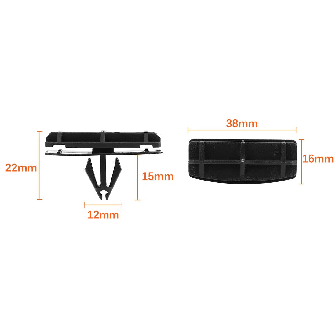 25 x Plastic Rivet Bumper Fastener Clips for Jeep Wrangler (2007-2018)