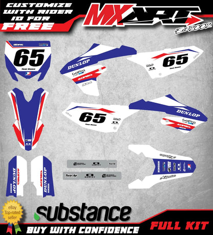 Custom Graphic Kit FORCEI Style for Yamaha YZ 65 Decals