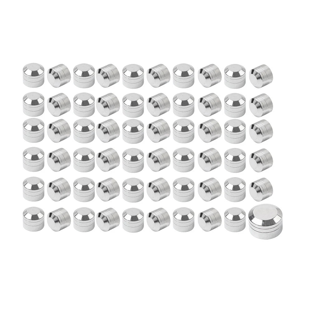 60 x Chrome Engine Bolt Caps Covers for Harley Evolution Engines (1984-1999)