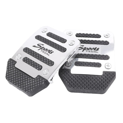 Anti-Slip Foot Rest Throttle Brake Clutch Pedal for Universal Manual Silver