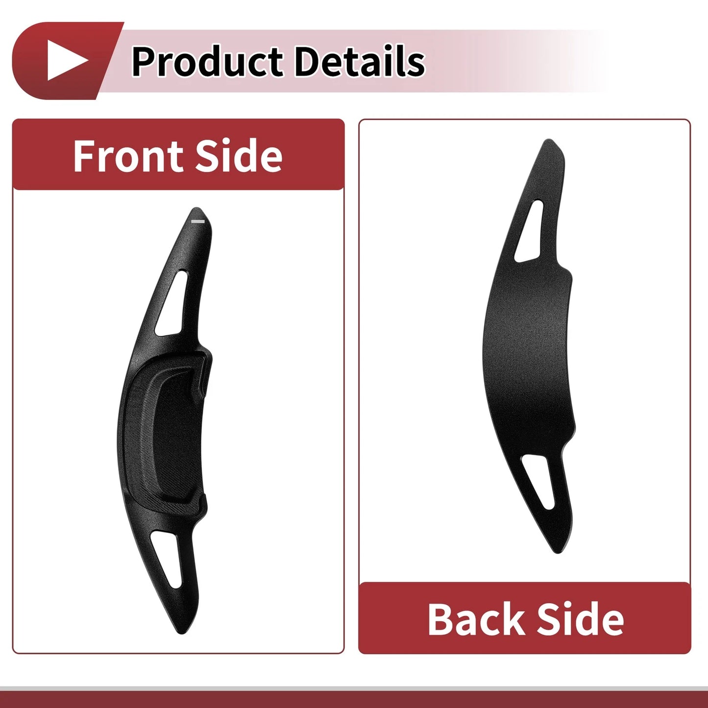 Black Aluminum Alloy Steering Wheel Paddles for Mazda Axela (2020-2021)