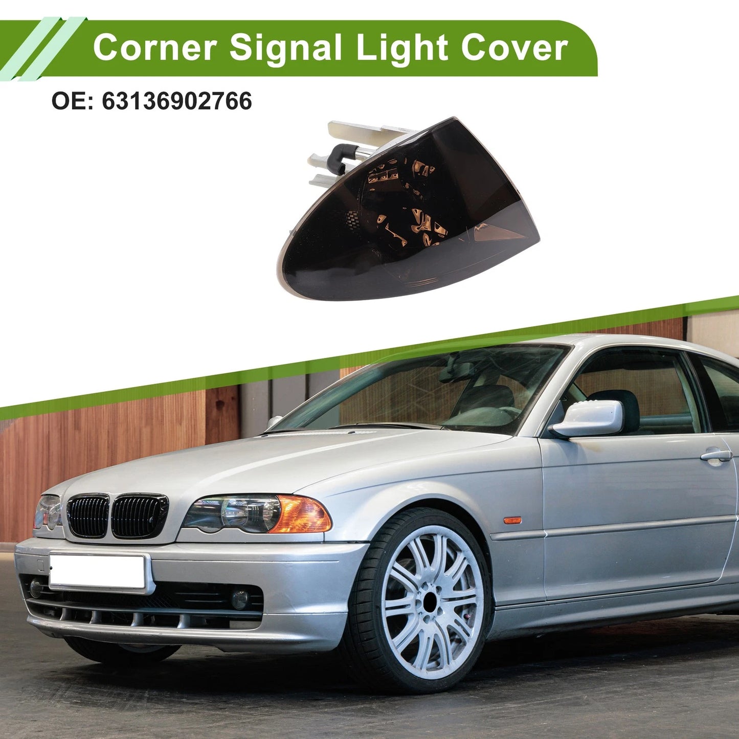 1Pc Right Corner Signal Light Cover for BMW 3 Series