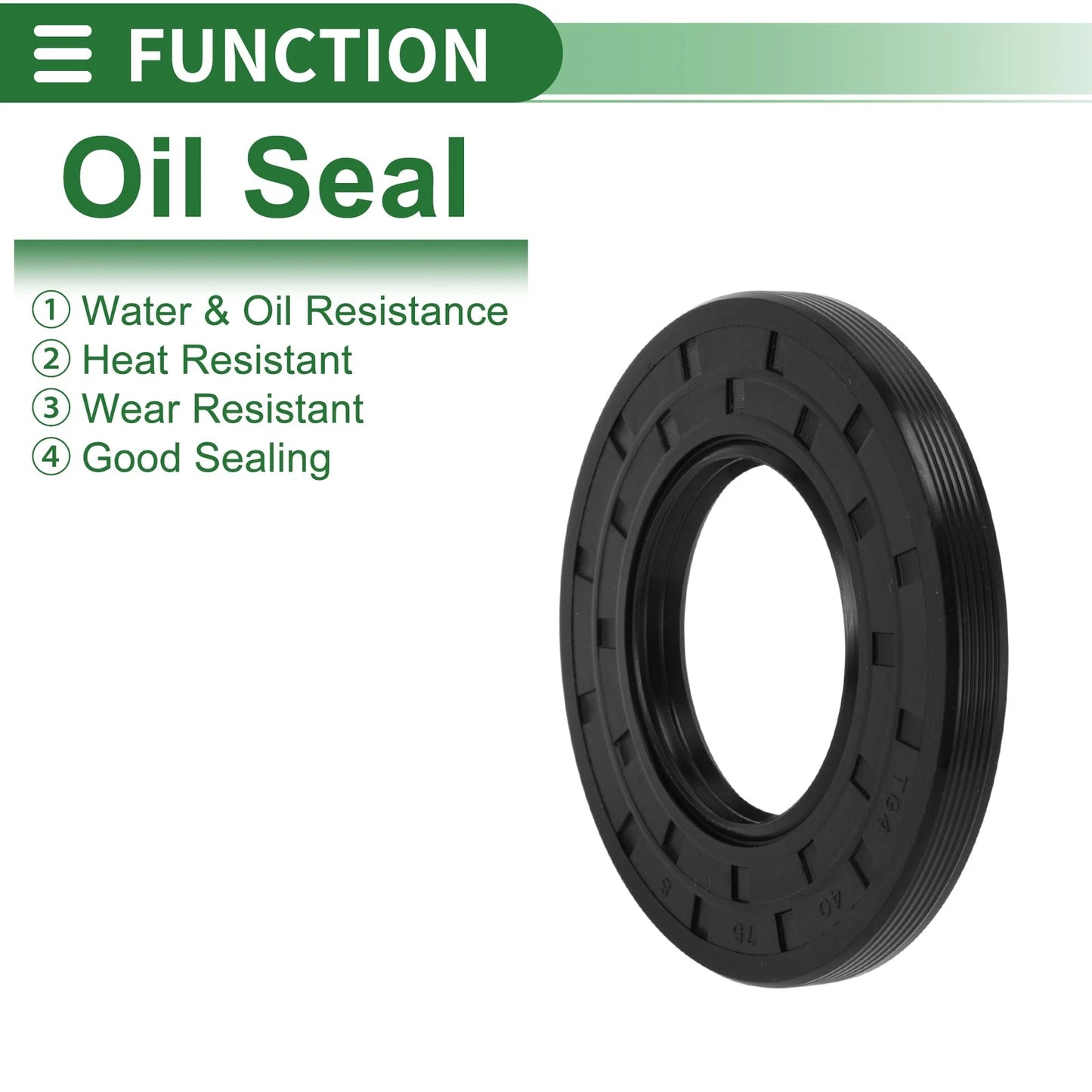 Oil Seal / 40x75x8mm / Rotary Shaft Seal NBR Black for Make Model