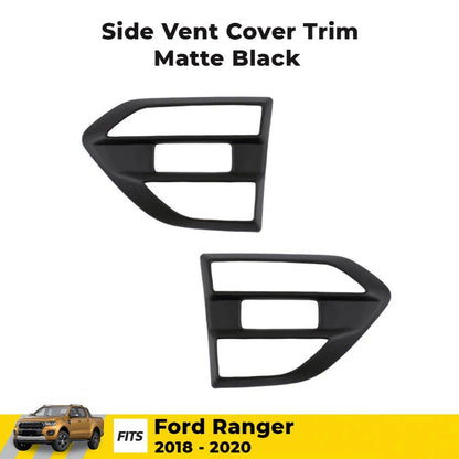 Side Vent Cover Trim Styling Black Fits Ford Ranger T6 Ute Truck 2018-20 D05