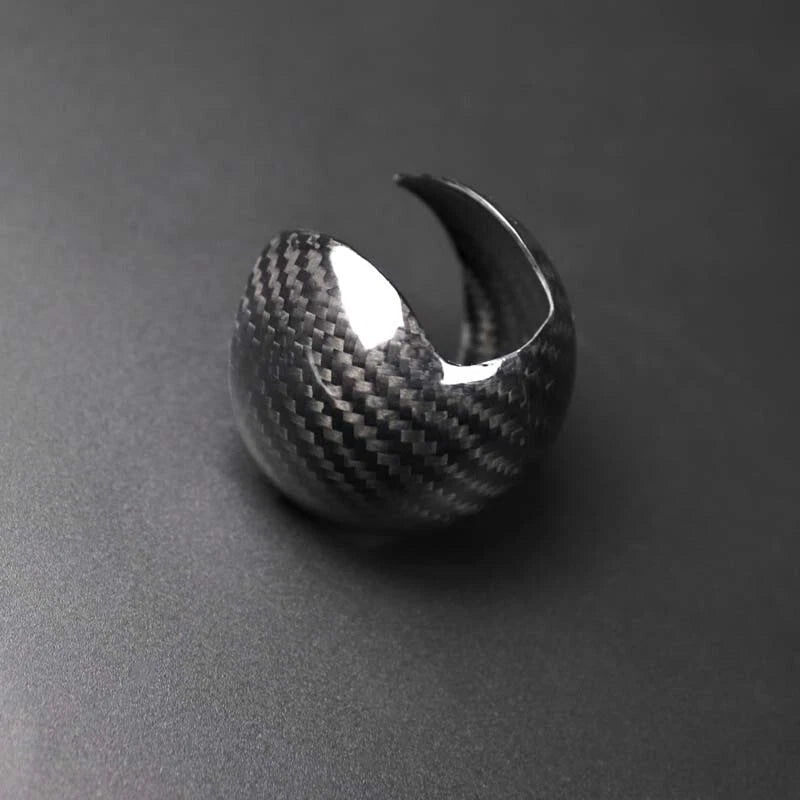 Real Carbon Fiber Gear Shift Knob Head Cover Trim For Audi A3 S3 2012-2018