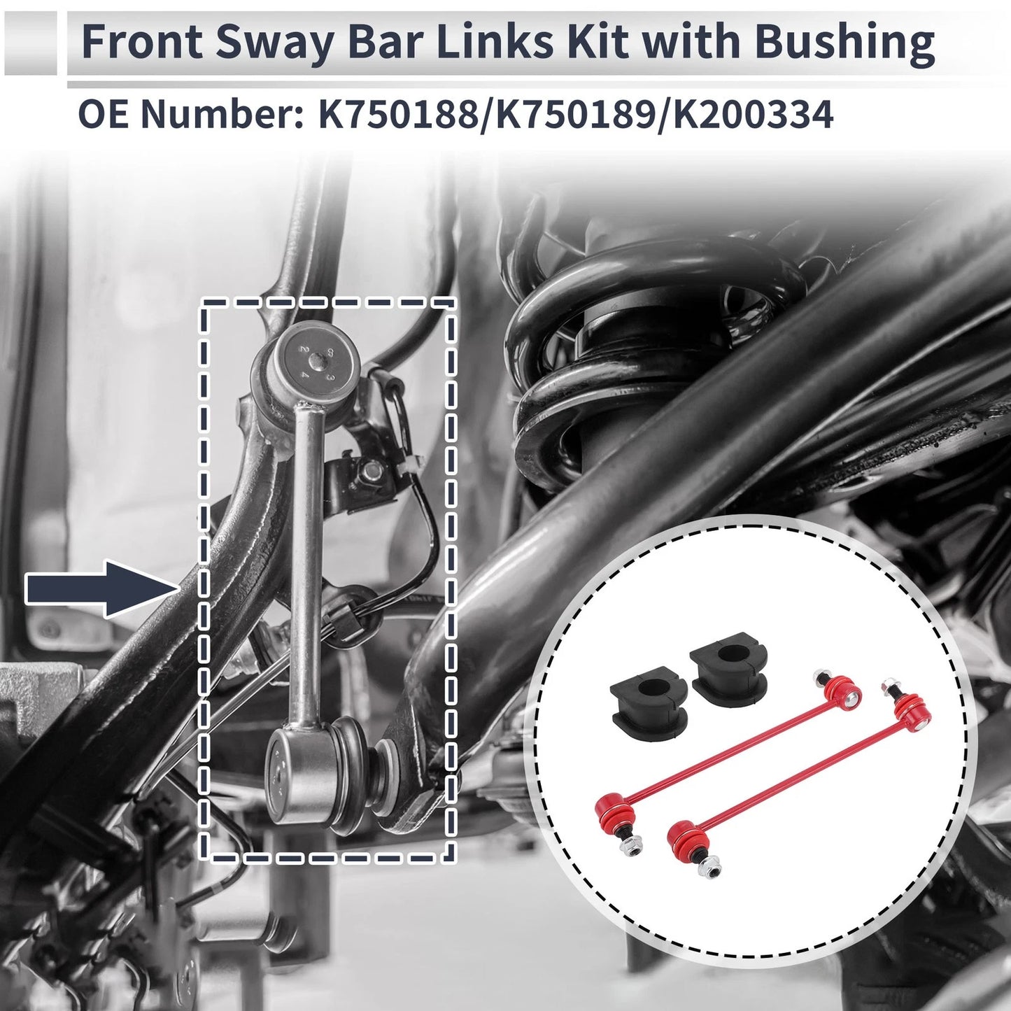 Front Stabilizer Bar Links  Bushings for GMC Terrain