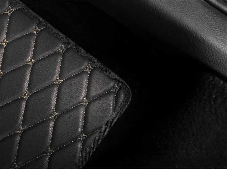 4 Pcs PU Leather Car Floor Mats