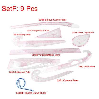 Soft French Curve Ruler Kit for Dressmaking & Patchwork Template