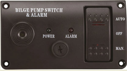 Bilge Pump Switch Panel Auto/Off/Manual Rocker Switch 12V with Alarm