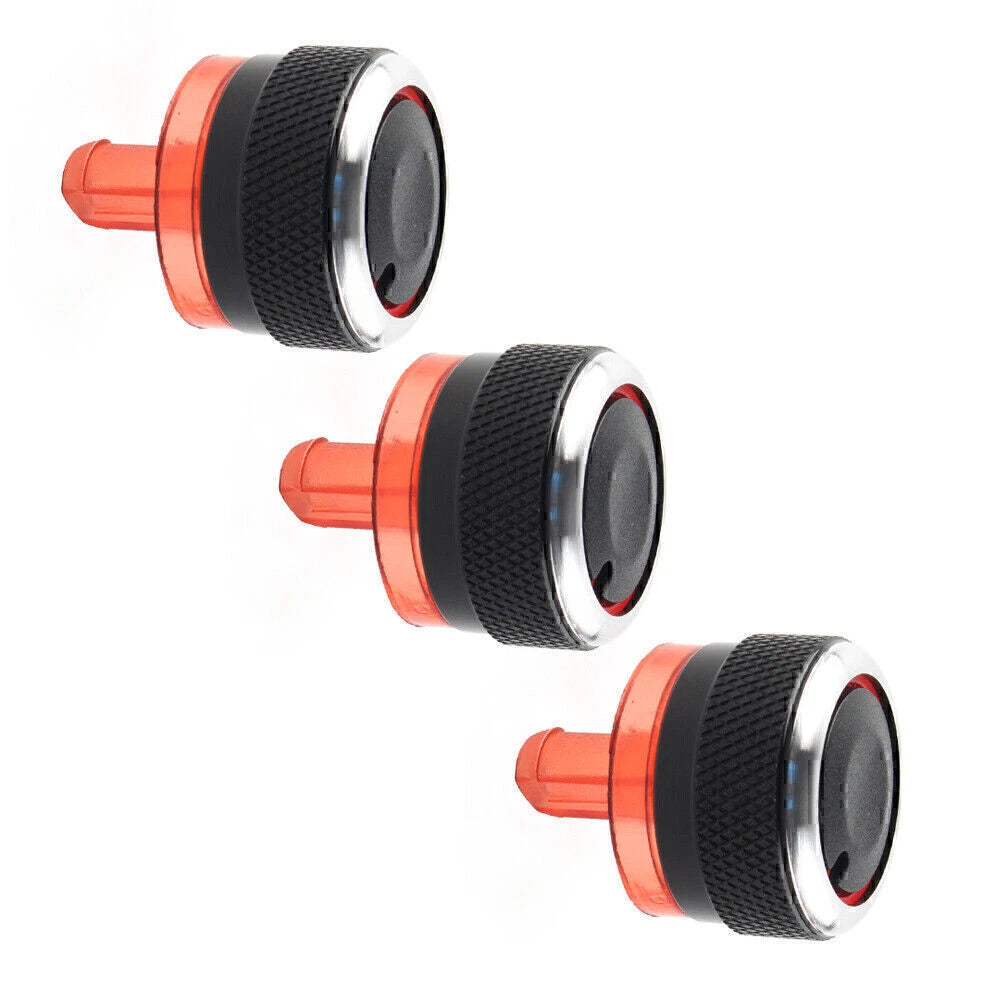 3 x ABS Switch Knob Heater Buttons A/C Covers for Peugeot 206 207 C2 (2000-2010)
