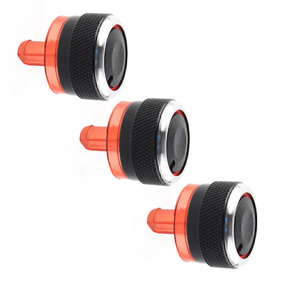 3 x ABS Switch Knob Heater Buttons A/C Covers for Peugeot 206 207 C2 (2000-2010)