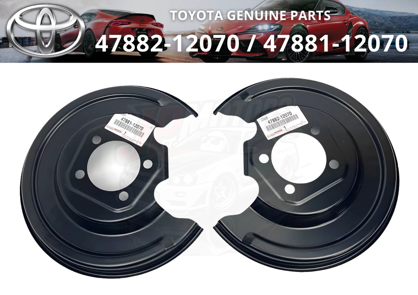 2 x Rear Disc Brake Dust Cover Sub-Assy LH RH for Toyota Corolla Auris JDM