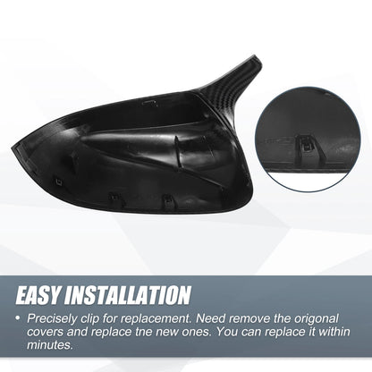Rearview Mirror Cover Cap  Black Carbon Fiber for BMW X3 X4 X5 X6