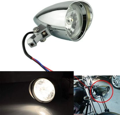 6" Chrome Bullet Headlight Lamp for Motorcycle Bobber Chopper Dyna Softail