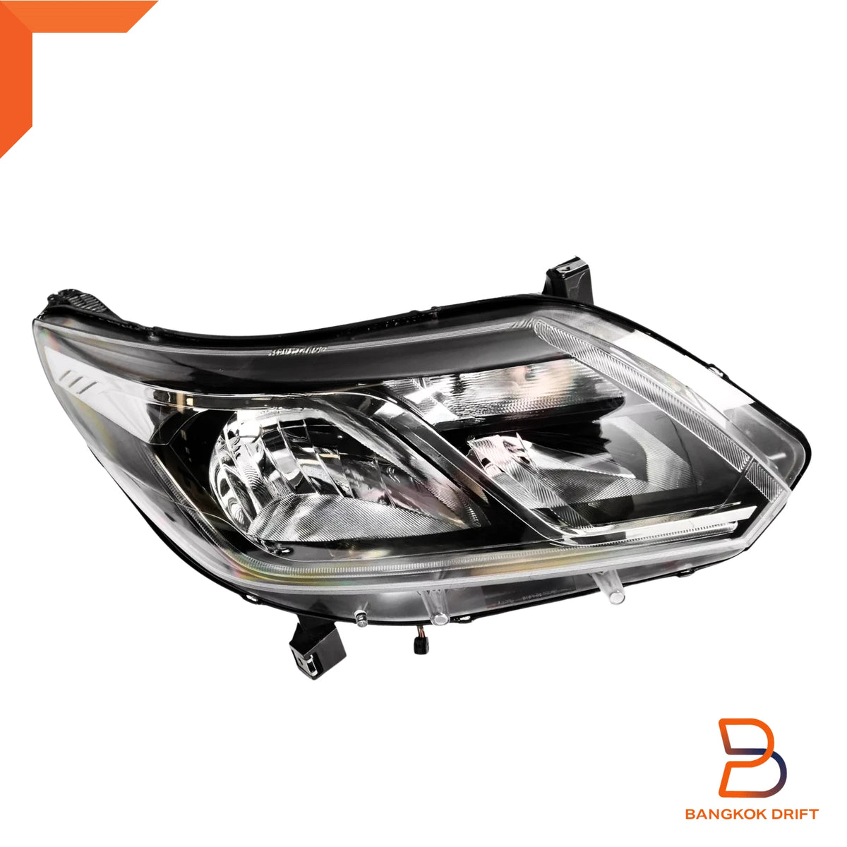 E-MARK DRL Headlight Lamp Chrome Trim for Holden Colorado, Trailblazer (17-23)
