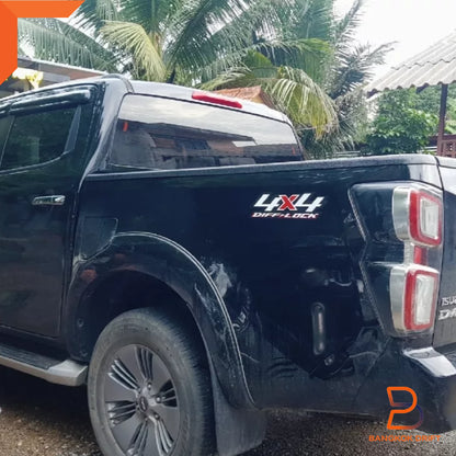 4x4 Diff Lock Side Rear Body Adhesive Sticker Decal for Isuzu D-Max (20-24)