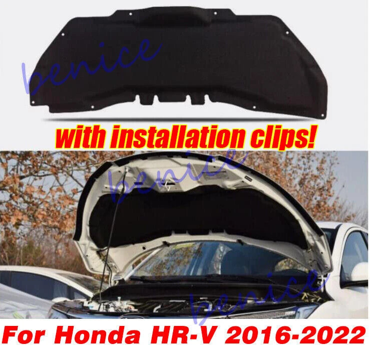 Front Hood Engine Heat Shield Sound Insulation Pad for Honda HR-V (2016–2022)