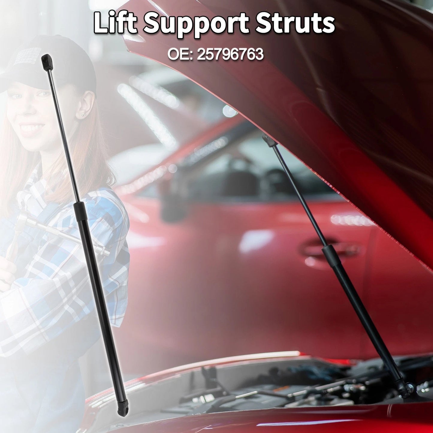 Front Hood Lift Supports Struts for Buick Enclave