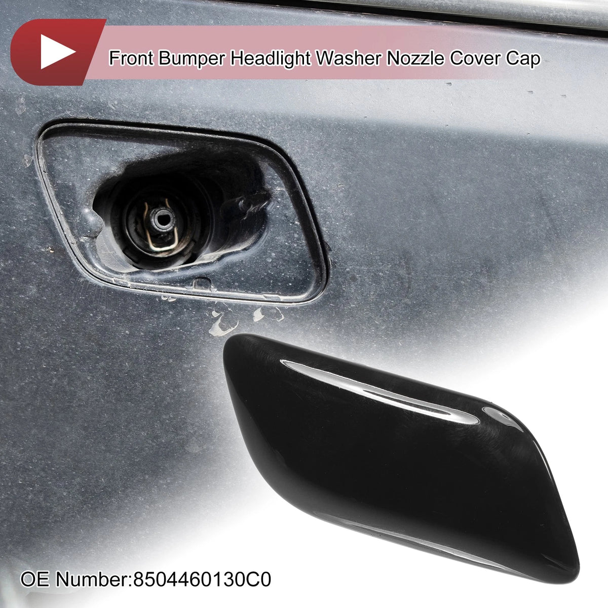 Front Right Washer Nozzle Cover for Lexus LX570 (2008-2011) Black 1 Pcs