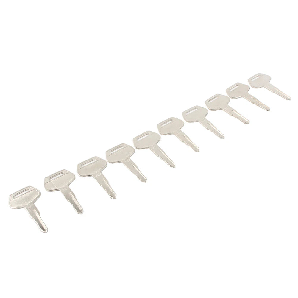 10 Pcs Ignition Keys for Komatsu Excavator Dozer Loader