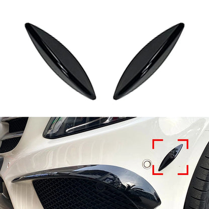 Front Bumper Lip Splitter Spoiler Canards Black for Benz C-Class W205 (2015-2018)
