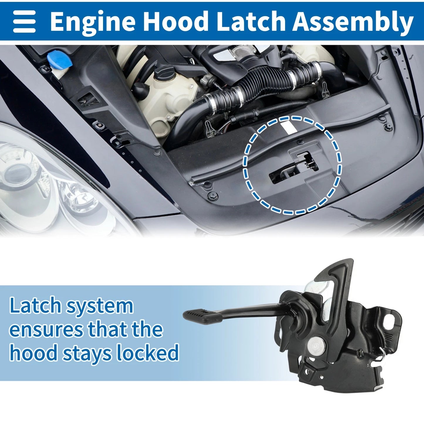 Hood Latch Assembly for Honda Civic (2004-2005) 1 x Quality Replacement
