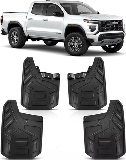 4 x Front & Rear Flat Splash Guards Mud Flaps Fender for GMC Canyon (2023–2025)