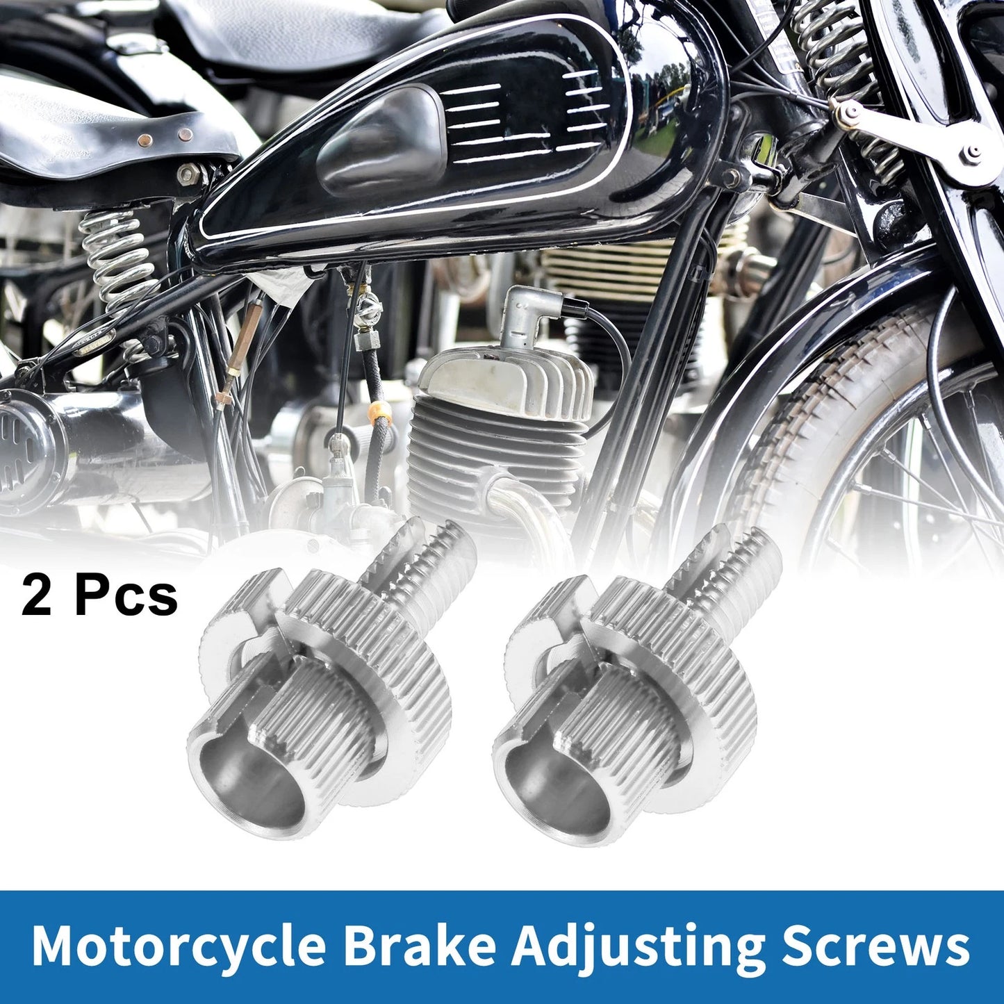 Brake Lever Barrel Adjusters Screws 2 x M8 for Motorcycle