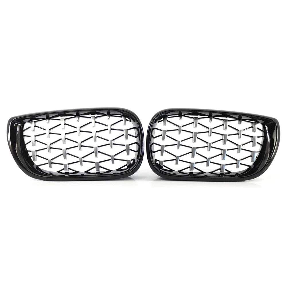 Diamond Front Grille for BMW E46 4 Door 2002-2005 Black  Pieces