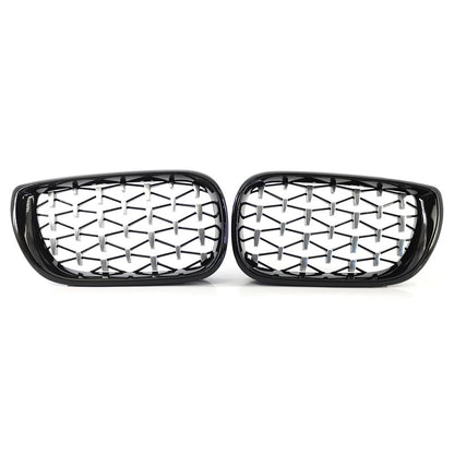 Diamond Front Grille for BMW E46 4 Door 2002-2005 Black  Pieces