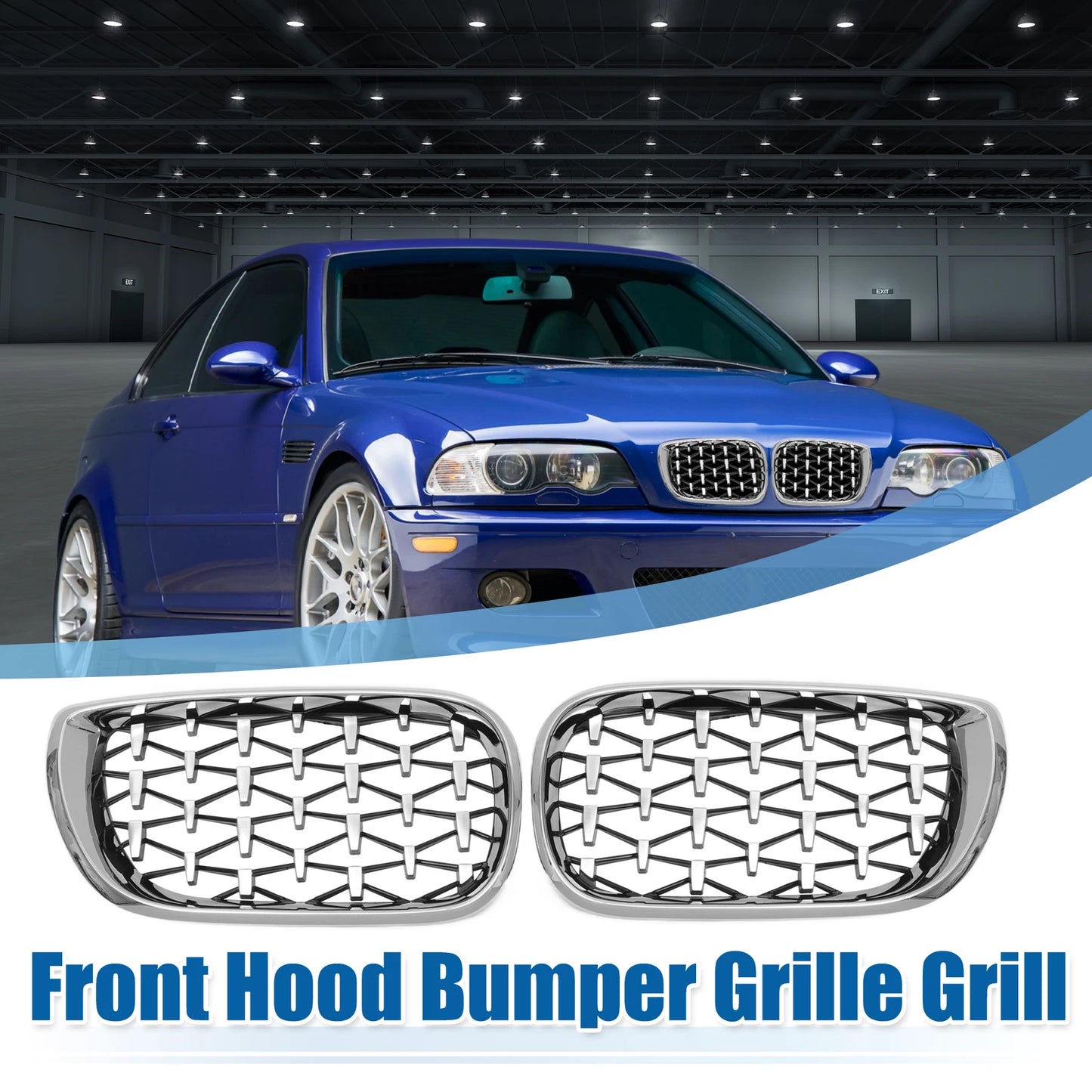 Front Hood Bumper Grille for BMW 3 Series E46 (2002-2005)