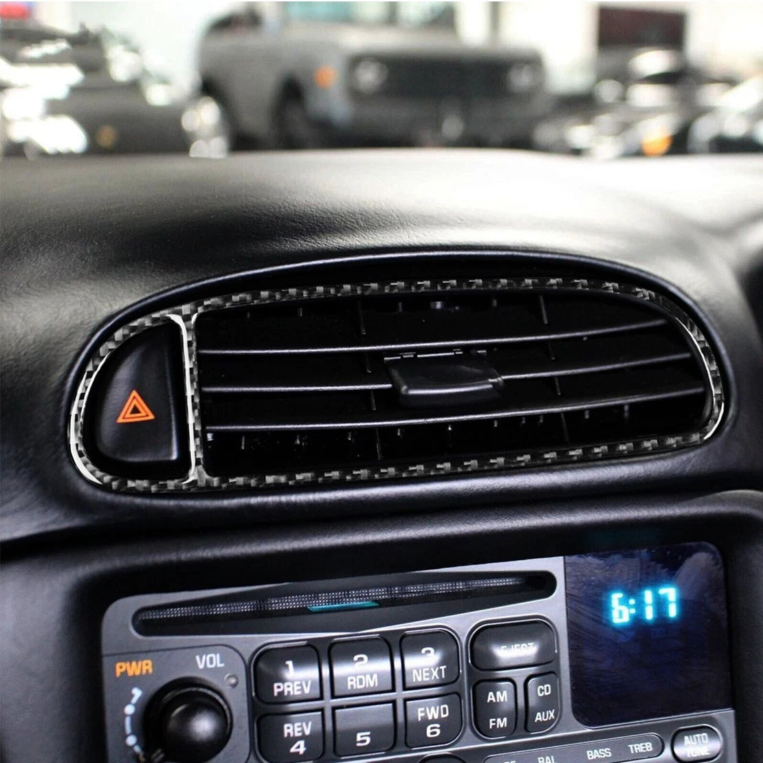 Carbon Fiber AC Air Vent Outlet Cover Bezel Trim for Chevy Corvette C5 (1997-2004)