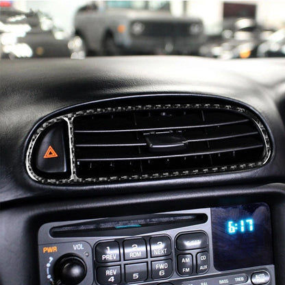 Carbon Fiber AC Air Vent Outlet Cover Bezel Trim for Chevy Corvette C5 (1997-2004)