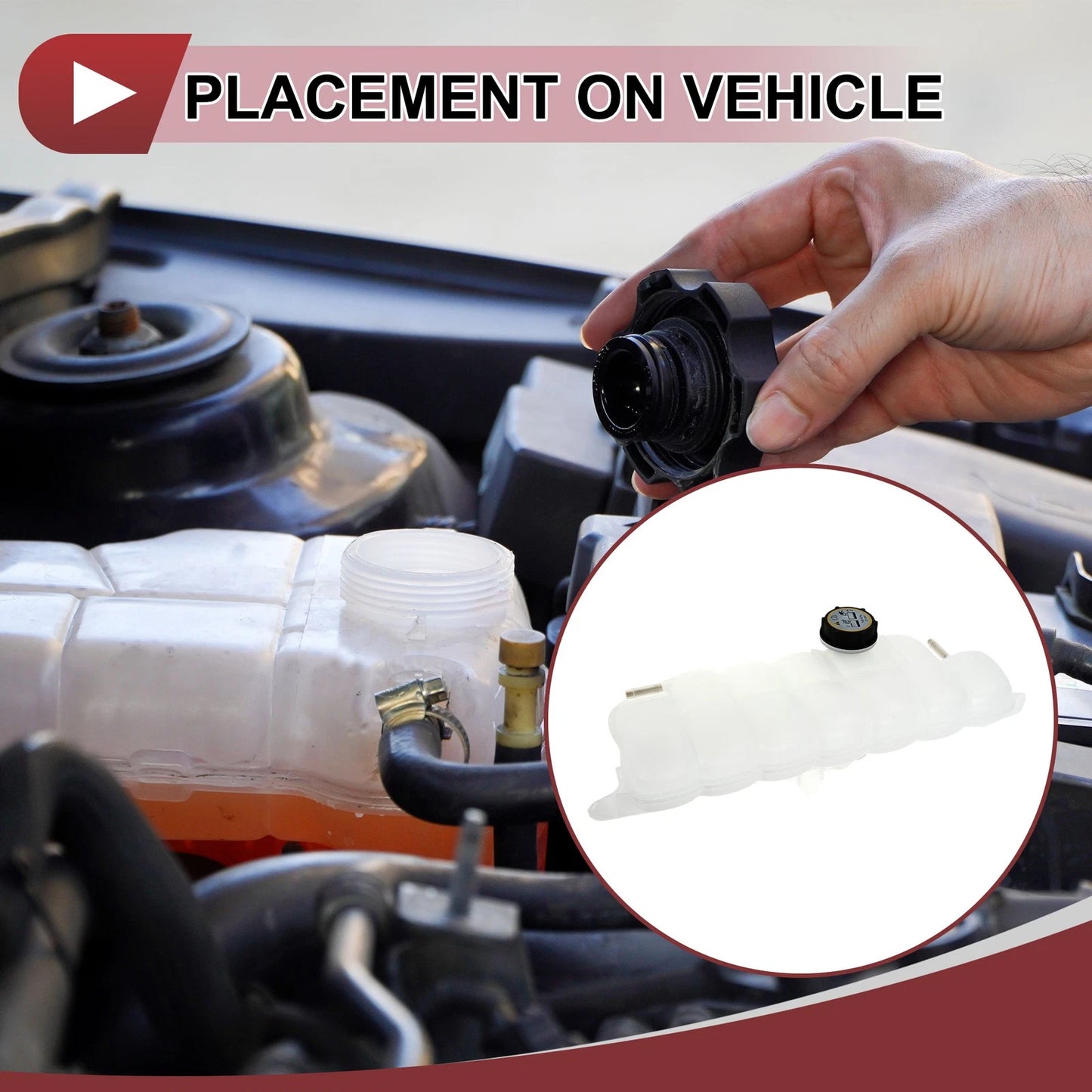 Coolant Expansion Overflow Tank with Cap for Ford Expedition