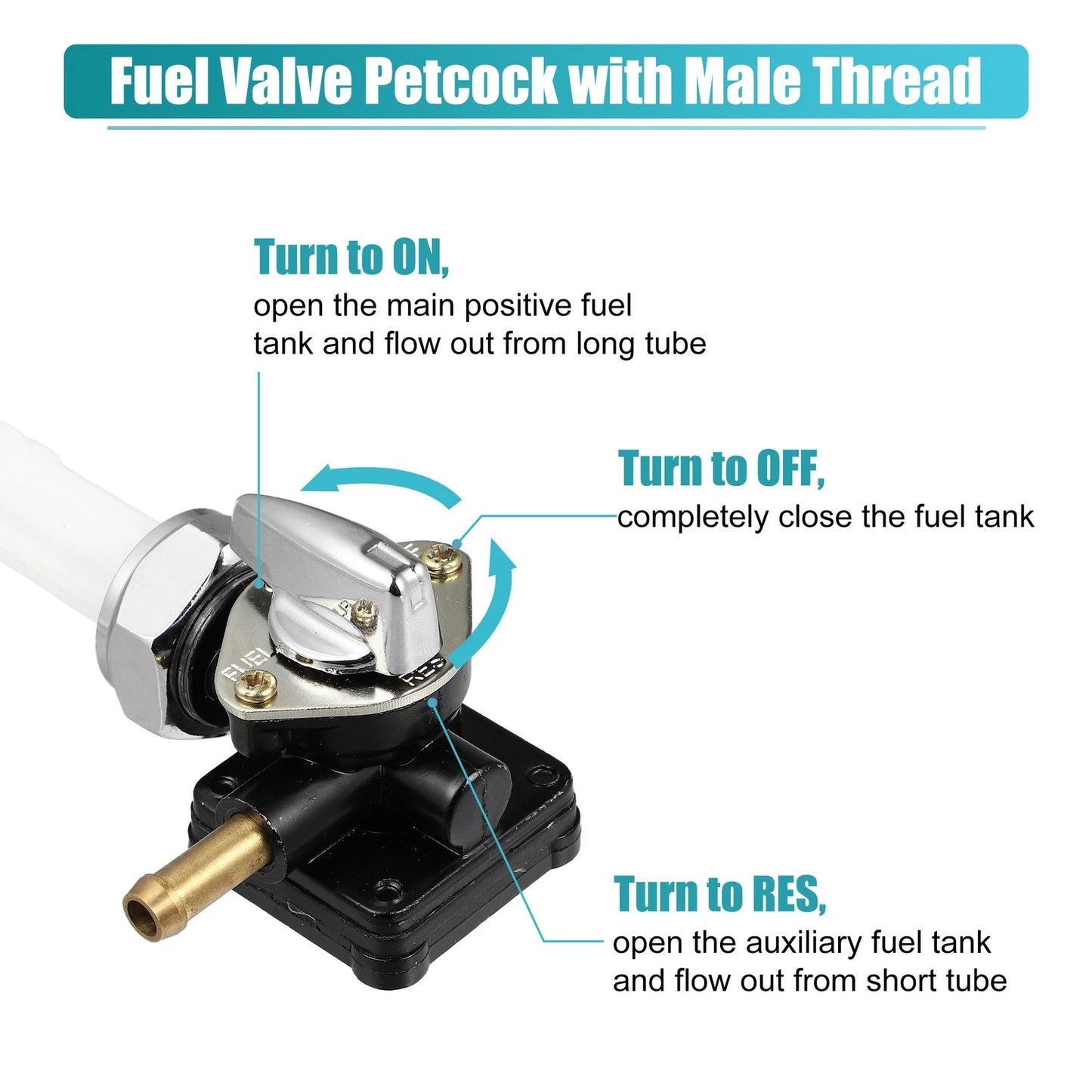 Petcock / Fuel Valve for Harley FXST FLST FXD FLT (1995–2001)