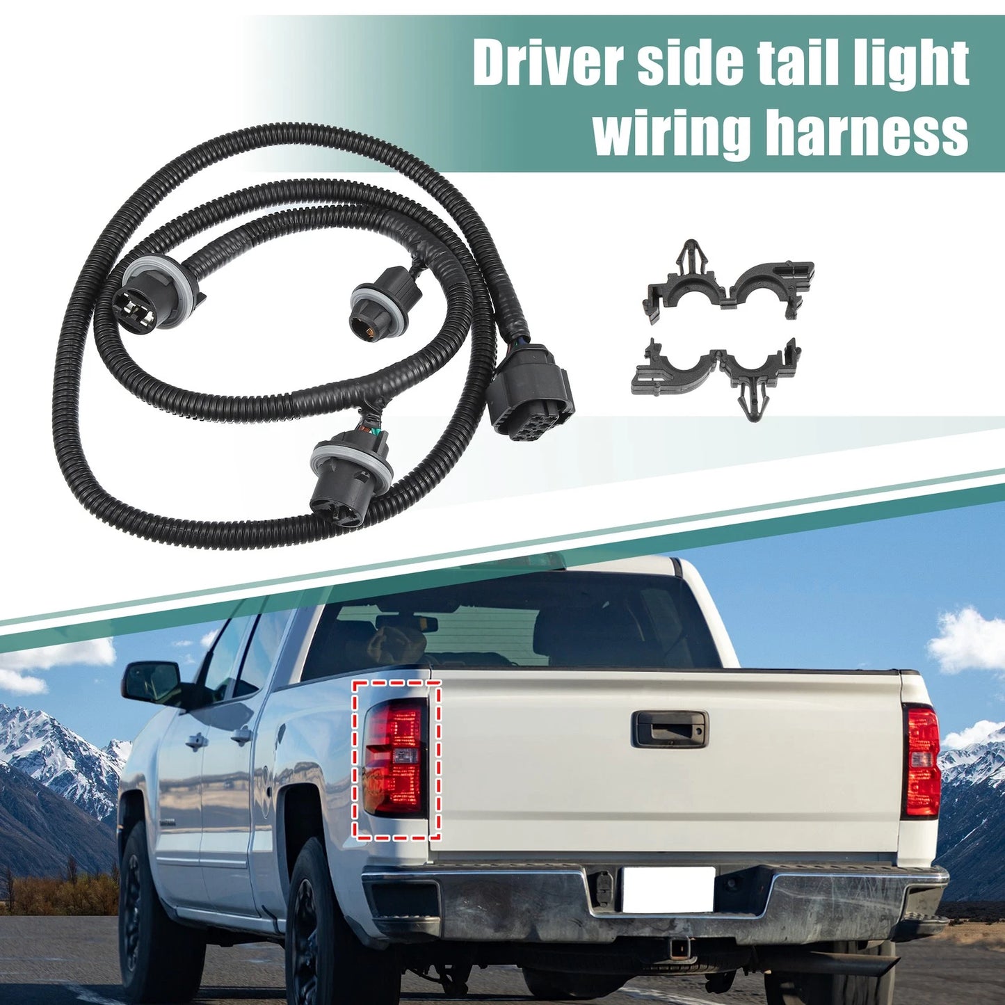 Tail Lamp Wiring Harness for Chevrolet Silverado 1500 2500 (2015)