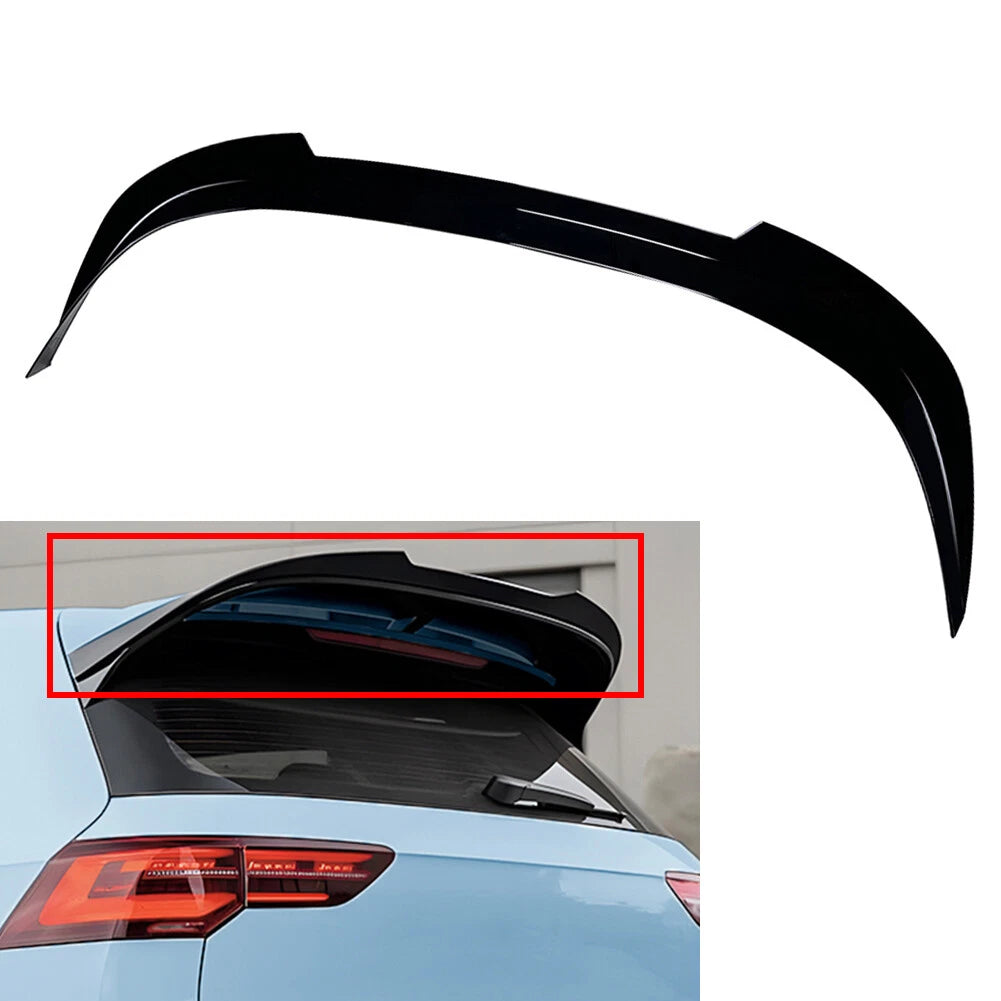 Black Rear Window Roof Spoiler Wing Lip for VW Golf 8 R CS Style (2020-2024)