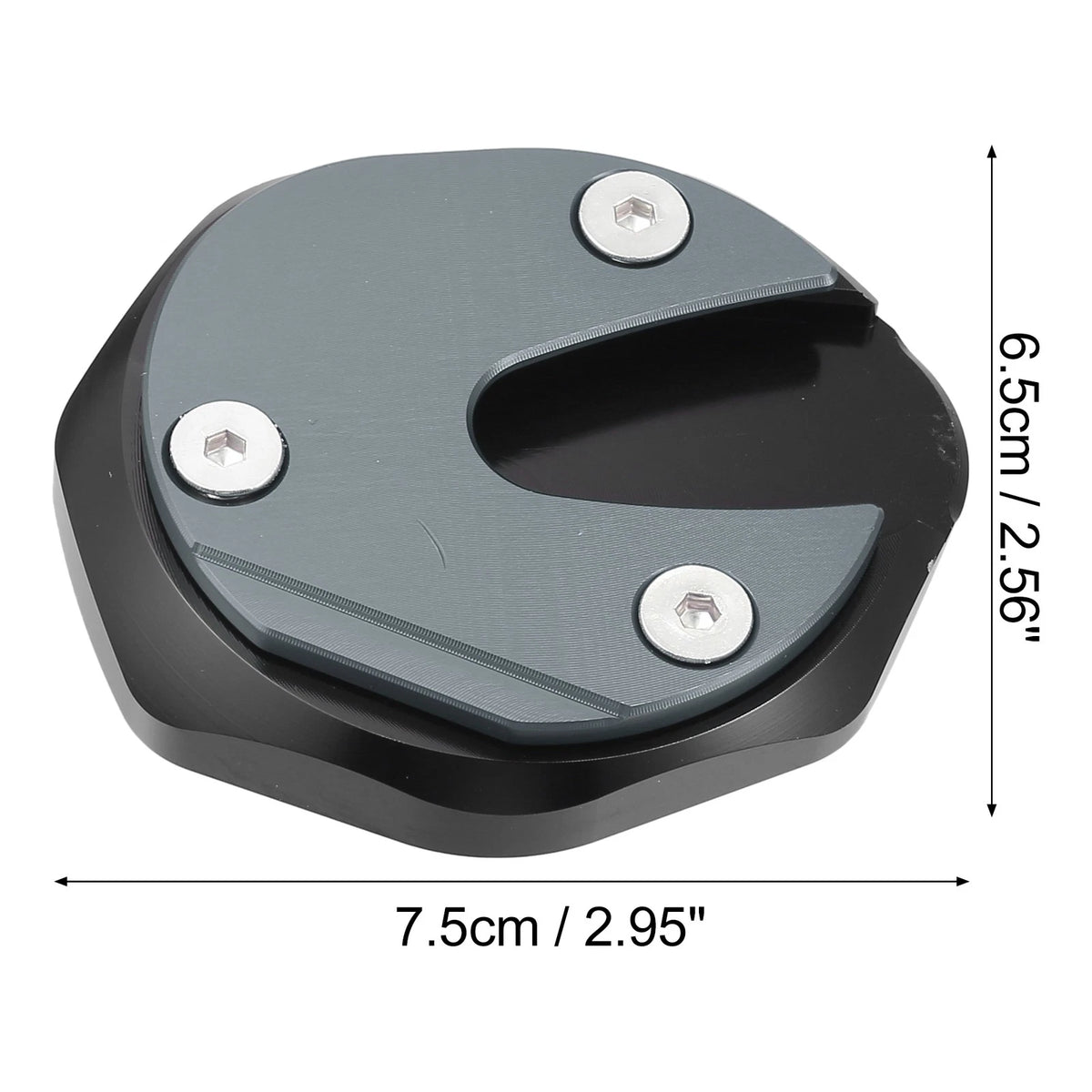 Motorcycle Kickstand Pad Black Titanium Tone for Honda DAX ST125 (2022-2023)