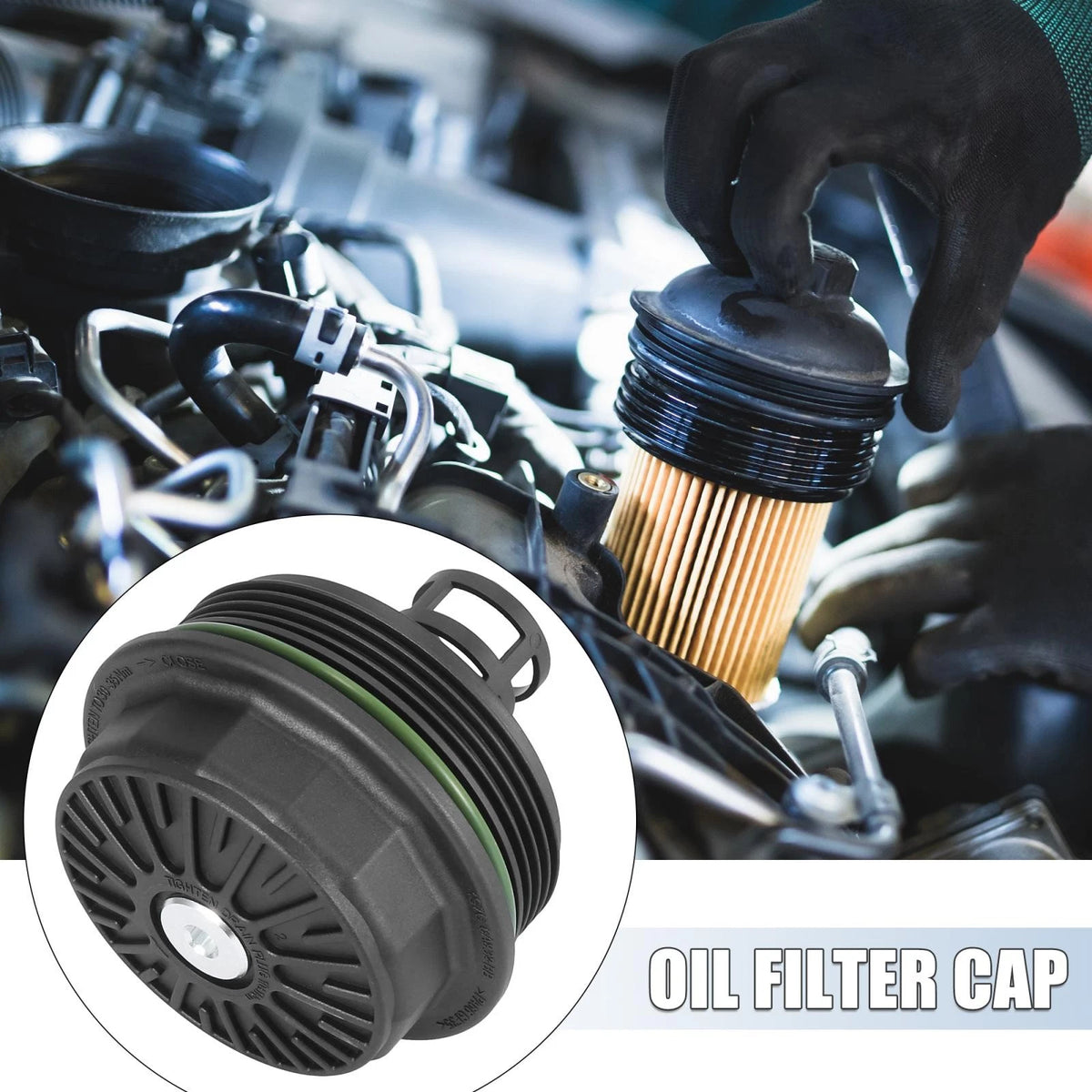 Oil Filter Cap Assembly for Ford Escape, Mazda 6, CX-7, Tribute (2001-2023)