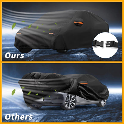 Waterproof Car Cover for Tesla Model 3 (2017-2024) Black 210D-PU