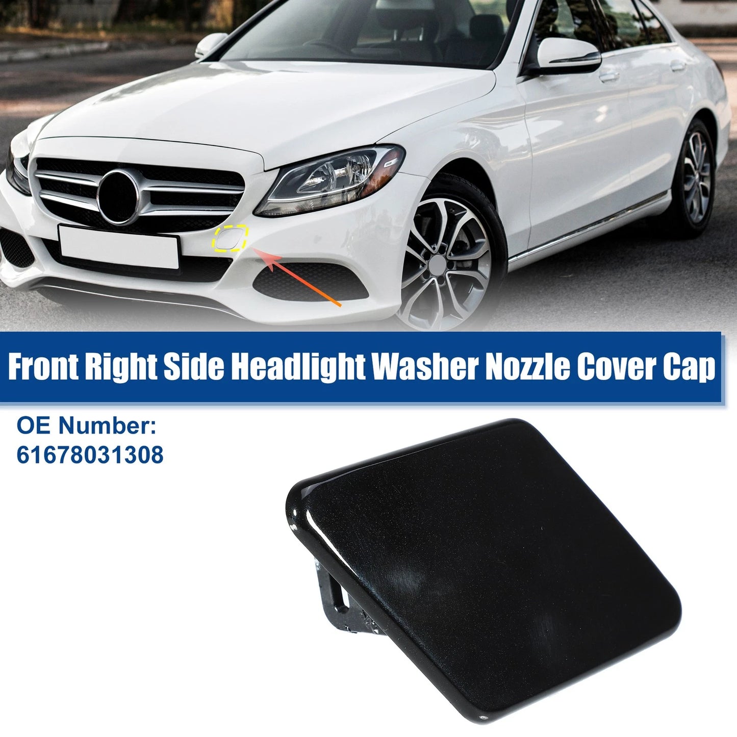 Right Front Headlight Washer Nozzle Cap for BMW 325i (2006-2013)