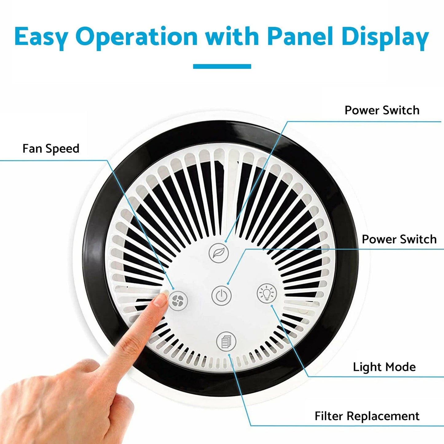 HEPA Filter Air Purifier Odour & Smoke Remover for Home (37-50dB)