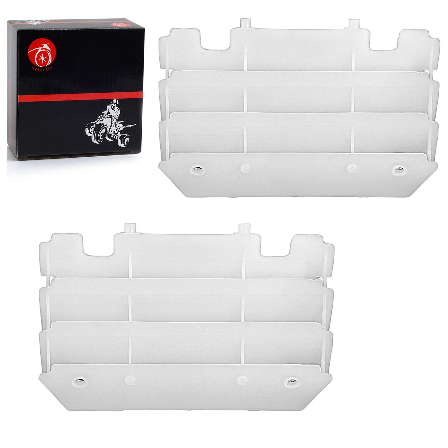 Left + Right Radiator Shrouds Guard Kit for Kawasaki KX125 KX250 (1997–2005)