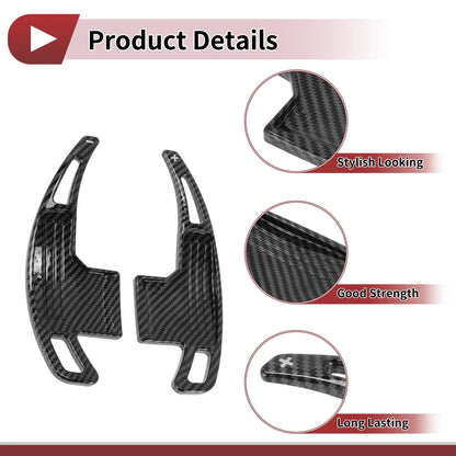 Black Plastic Steering Wheel Paddles for Ford Mustang (2015-2023)
