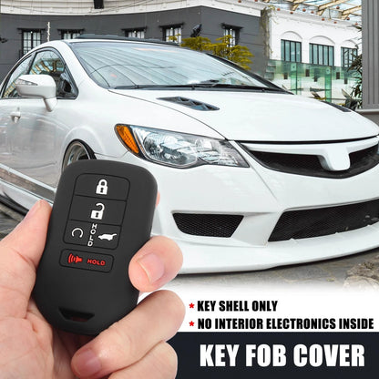 2 x Car Key Fob Covers 5 Button Protective Cases for Honda Accord Civic