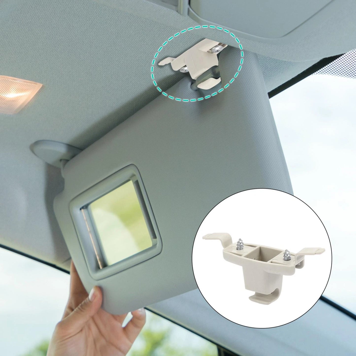 Beige Car Sun Visor Hook Clip Retainer for BMW 328i (1999-2000)